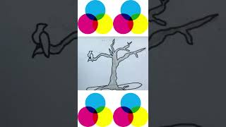 Quick and Easy Tree Drawing Tips ! Quick Tips for Drawing Natural Scenery ! Step-by-Step Drawing !