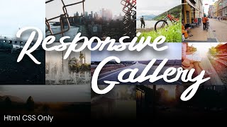 Responsive Image Gallery Layout using CSS Grid | CSS Grid Responsive Image Gallery Tutorial