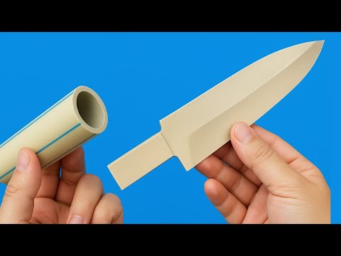 Don't Throw Away Your PVC Pipe! I Show You How To Make A Knife Handle Out Of PVC