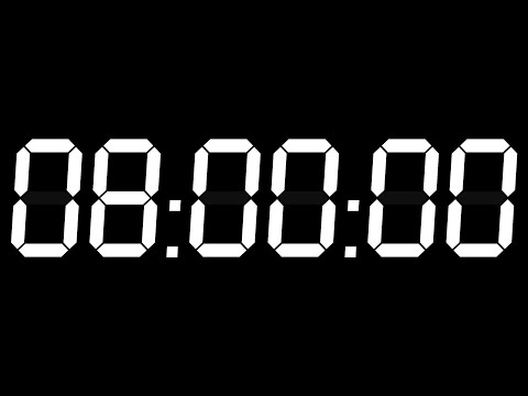 8h Countdown Timer Silent Digital for any Screen - White