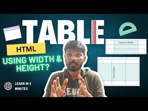 Width and Height in HTML Table? | How to Use | HTML Tutorial for Beginners #coding #webdevelopment