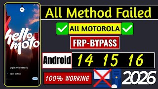 🔓 How To Bypass FRP Lock on Motorola 2026 | Android 14/15/16 | No PC | Easy Method