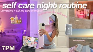 7PM SELF CARE NIGHT ROUTINE ☾ cozy bath, journaling & shopping!