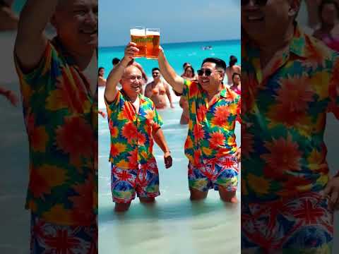 Donald Trump, Putin, and Kim Jong-un enjoying a beach party 🥳#ai #shorts #putin #trump2024