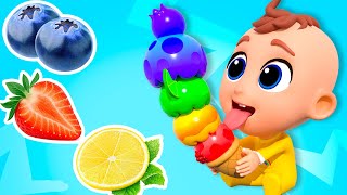 Scoop the Ice Cream | Learn Colors | Fruit Sorting Nursery Rhymes & Kids Songs | Tinytots