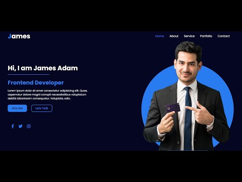 Create personal portfolio website using HTML & CSS | step by step