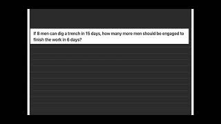 Classic Work Rate and Time and Men Hour question.
