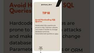 Avoid Hardcoding SQL Queries #dotnet #coding