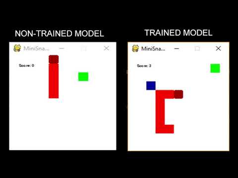 AI learns how to play the snake game Tensorflow