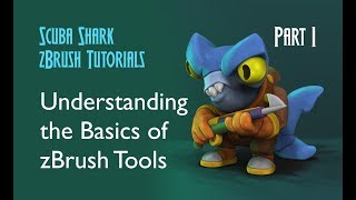 Understanding the Basics of zBrush - Scuba Shark Tutorial PART 1
