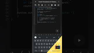 Java Program to Count Occurrences of Character in String | Java Program asked in interviews #shorts