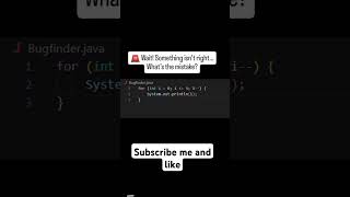 #CodarJava#JavaBugs #ProgrammingChallenge #CodeShorts #JavaTips #BugHunting #LearnJava