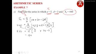 Matriculation Math Chapter 3 Arithmetic Sequence Example 7c