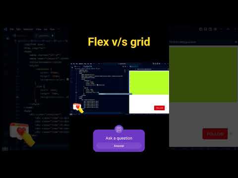 Difference Between Display Flex and Grid , #html #CSS & #web #development #Tips and #Tricks #6