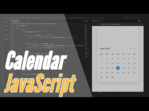 Code with me: JavaScript making a Calendar