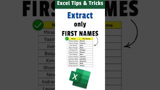 Excel Pro Trick: Extract First Names only #excel #exceltips #excelfunctions