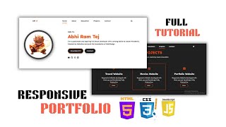 How to Make a Responsive Modern Portfolio Website | Html CSS JS Beginners To Advanced Full Tutorial