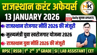 13 JANUARY 2026 Rajasthan current Affairs in Hindi | Daily सुजस Report | RPSC, RSSB | NANAK CLASSES