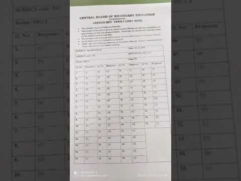 #shorts  official answer key physics class 12 CBSE #cbse