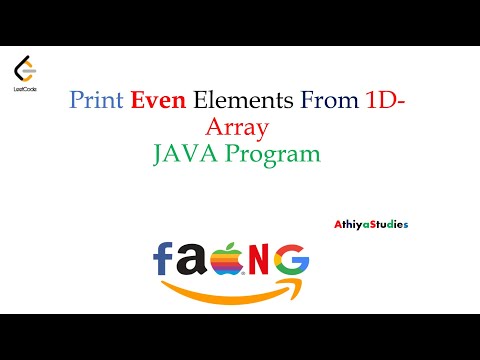 Java Program to Print Even Numbers from 1-D Array