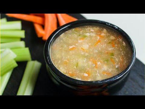 Restaurant style chicken soup I Spicy Hot and Sour Chicken Soup