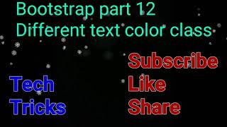 Bootstrap part 12 | How to set different text color using #Bootstrap | #Textcolor