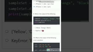 Delete Element That Doesn't Exist from Set !!! #python #shorts