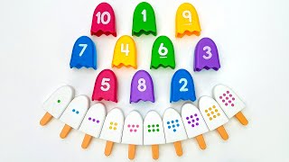 Learn Numbers with Ice Cream Popsicles | Counting 1 - 10 & Colors | Educational Video for Toddlers