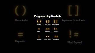 Programming Symbols... #programming #coding #skills #development #python #java #symbols #cpp #shorts