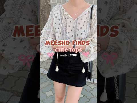 Cute Aesthetic Korean Tops 🎀 | #meesho #aesthetic #fashion #shorts #koreanstyle #meeshohaul #korean