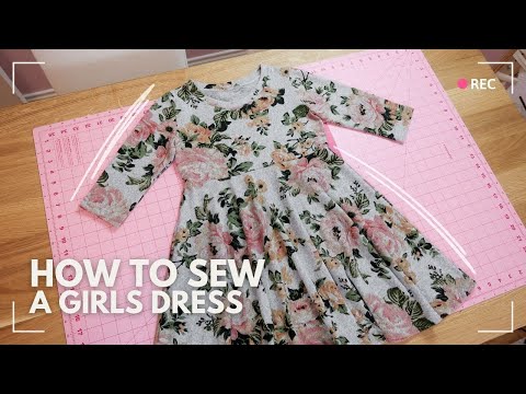 How To Sew a Knit Dress for Girls!