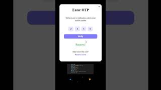 Otp Login Verification Responsive OTP Input UI with HTML & CSS | #htmlcss  @rcodeninja ​
