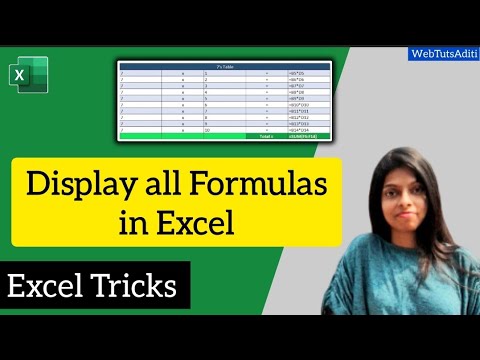 Display all Formulas in Excel sheet | Excel tricks #excel #exceltips #webtutsaditi #exceltricks