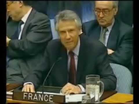Discours de Villepin à l'ONU contre la guerre en Irak