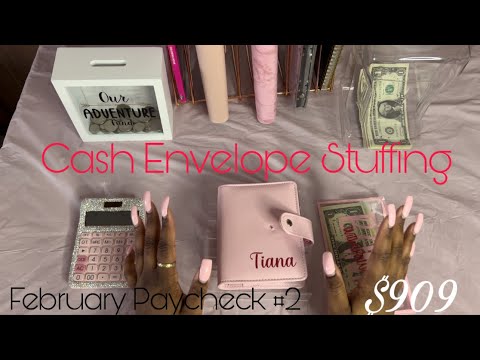 Cash Envelope Stuffing | February #1 Paycheck | Saving Challenges | #cashenvelopes