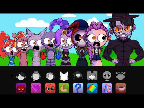 Sprunki Love Mod but EVERYONE Became DEMONS! Kpop Demon Hunters and POPPY PLAYTIME 5