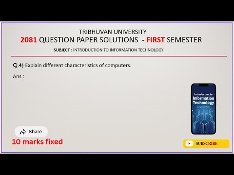 Introduction to Information Technology | First semester | Qno.4