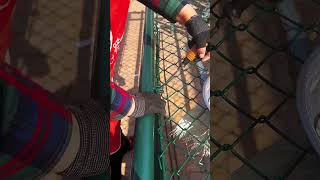 Fence corrugated guardrail mesh installation- Good tools and machinery make work easy