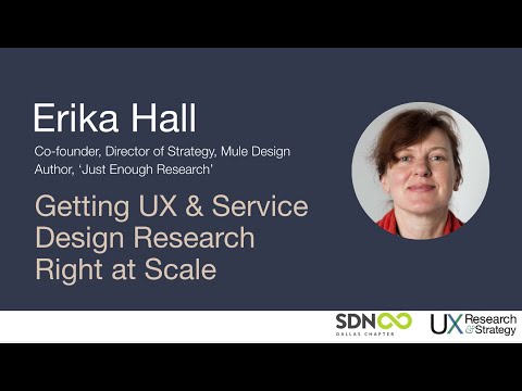 UXRS + SDN April 2021 - Getting UX and Service Design Research Right
