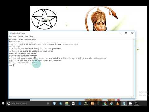 Creating your hotspot through Command prompt || CMD technique 01