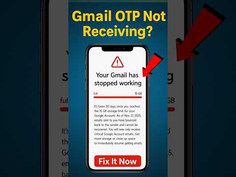 Gmail OTP Not Received? Fix It Now 💯 | Gmail Storage Full Error Solution ✅ #gmailhelp #problemfix