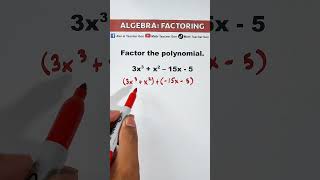 Factoring by Grouping #mathteachergon #algebra #factoring #factoringpolynomials