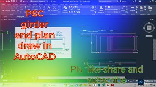 PSC Girder end plan draw in AutoCAD #viral#autocad  #construction #shorts