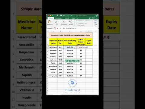 Excel Hack for Expiry Dates | Track Medicines & Products in Seconds! #excel #viralshorts