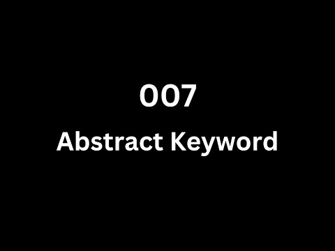 007 Abstract Keyword