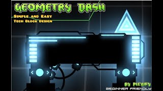 Sunset Tech Block Design Tutorial (For Beginners) [Geometry Dash]