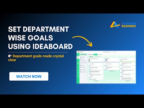 How to set department wise goals for your company using the Idea board