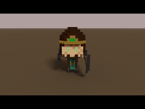 Draven Chibi Voxel Art | League of Legends | LoL FanArt
