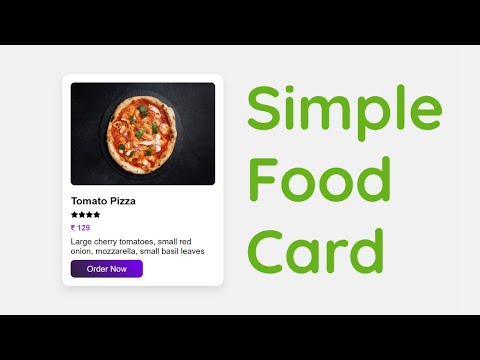Simple Food Card Using HTML and CSS
