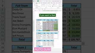 Stop summing data by hand (instead do auto sum) #excel #exceltips #exceltutorial